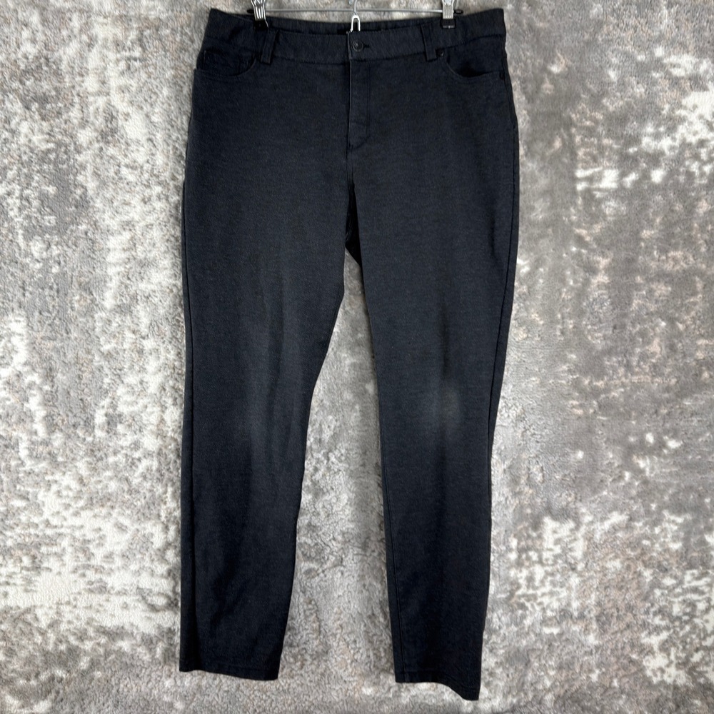 Andrew Marc Size 14 Stretch Slim Leg Casual Work Trousers Pants‎ Charcoal Women